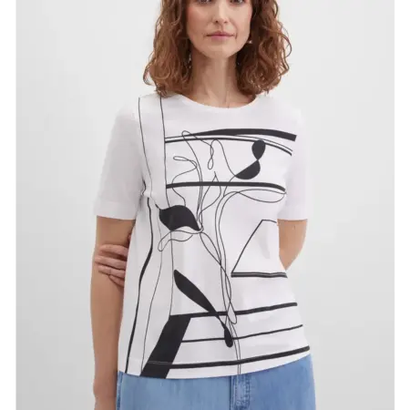 Футболка из хлопка с принтом. Герри Вебер