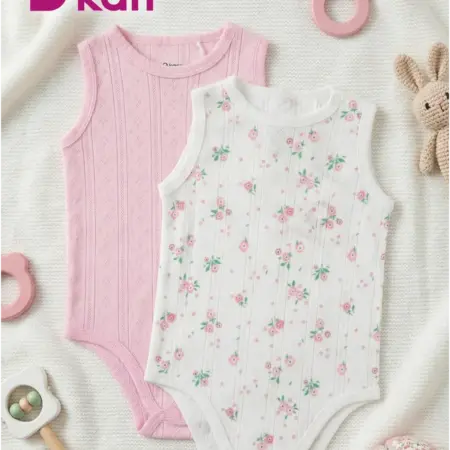 Боди для новорожденных девочек с коротким рукавом 2 шт. KARI