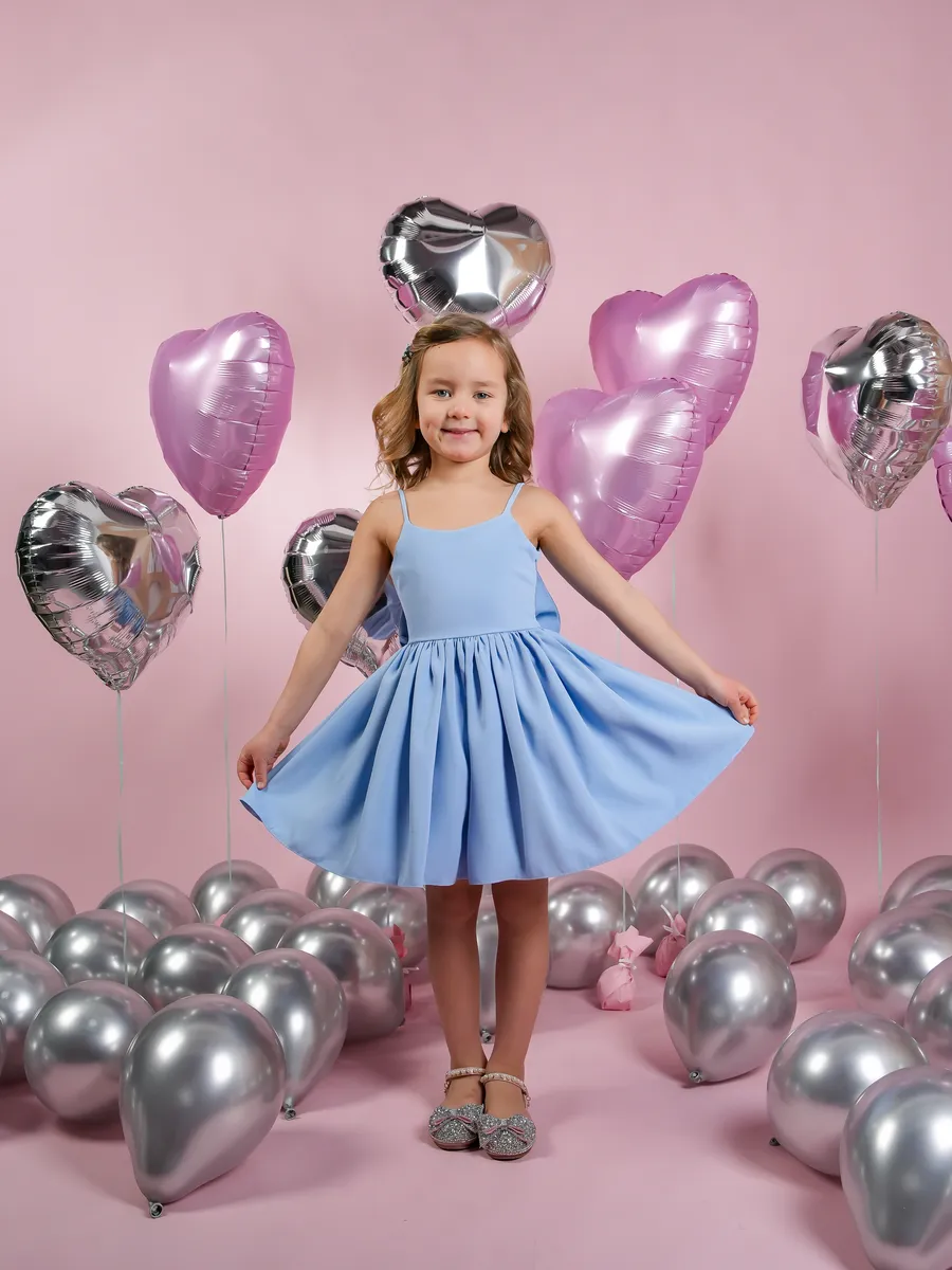 Платье детское нарядное на бретельках без рукавов. Сима-Ленд - Модный