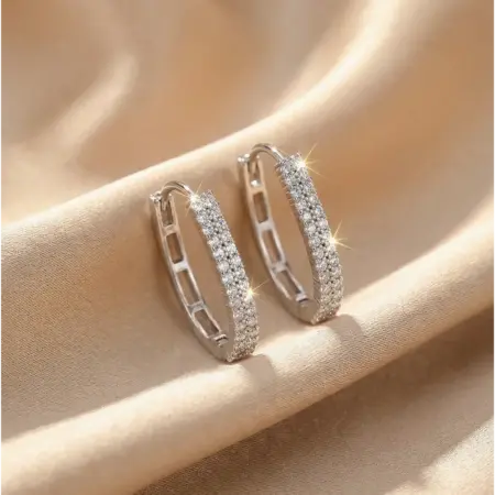 Серьги конго с камнями бижутерия. Missevee