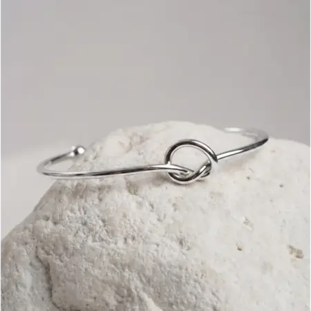 Браслет узел на руку бижутерия под серебро. TOUCHÉ