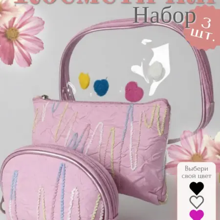 Набор косметичек 3шт. Mila
