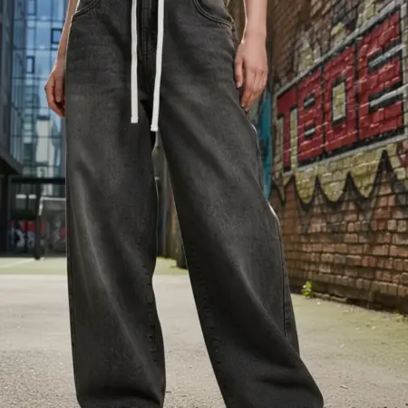 Джинсы широкие на завязках. ТВОЕ