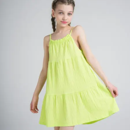 Сарафан для девочки летний салатовый. KARI