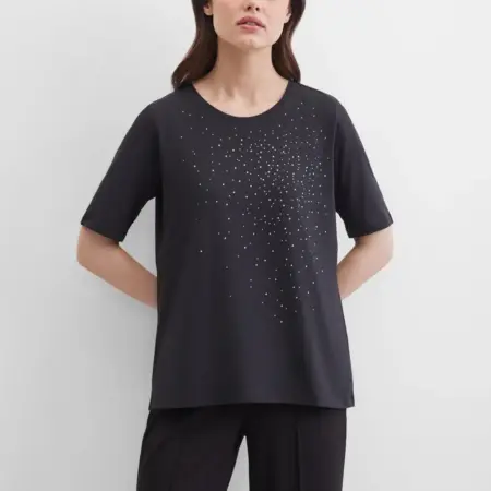 Футболка свободная со стразами. Герри Вебер