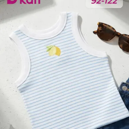 Топ для девочки летний в рубчик. KARI