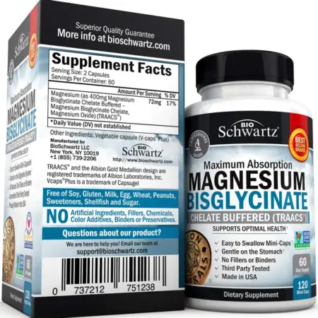 Магний Бисглицинат, 400 мг, 120 капсул. Charma
