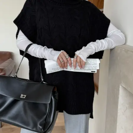 Вязаный жилет теплый. Сити Текс