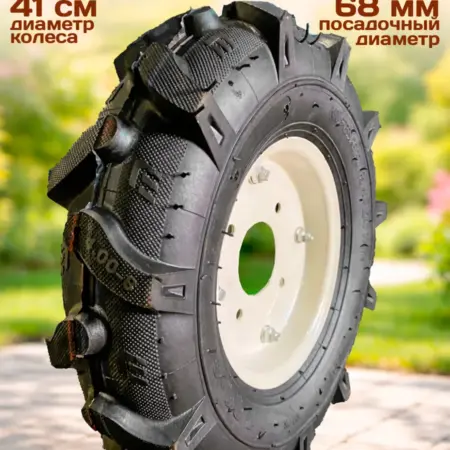 Колесо для тачки садовой тележки елочка. ГалаОпт