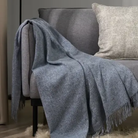 Плед на диван и кресло 120x160 Талвия пушистый. НОНТОН