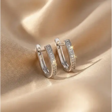 Серьги конго с камнями для подростков бижутерия. Missevee