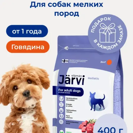 Сухой корм для собак мелких пород, Говядина, 400 г. ЗооОптТорг.РФ