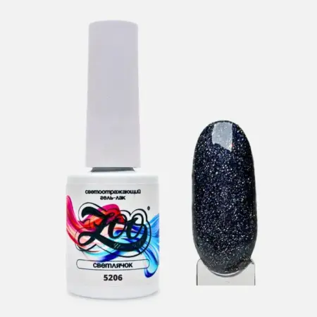 Гель-лак «Светлячок» 5206 светоотражающий, 8г. NAILBOX SHOP
