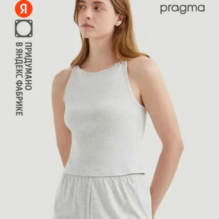 Майка, светло-серый меланж. Яндекс Фабрика