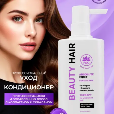 Кондиционер для секущихся волос с коллагеном и скваланом. VDKSHOP