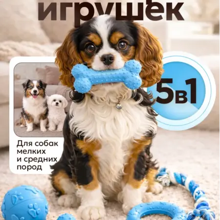 Набор игрушек для собак 5 в 1. ИП Гавриляченко Е.Н.