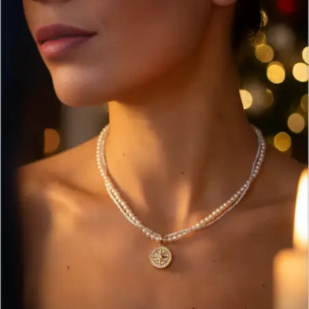 Ожерелье жемчужное с подвеской. MP Elegance