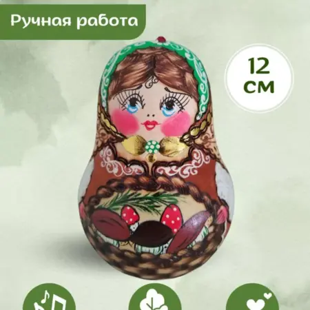 Неваляшка для малышей игрушка деревянная 12 см. wood toy