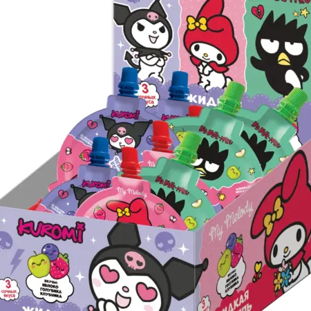 Жидкая карамель Kuromi 3 в 1, 24 шт по 45 г. Уголок сказки