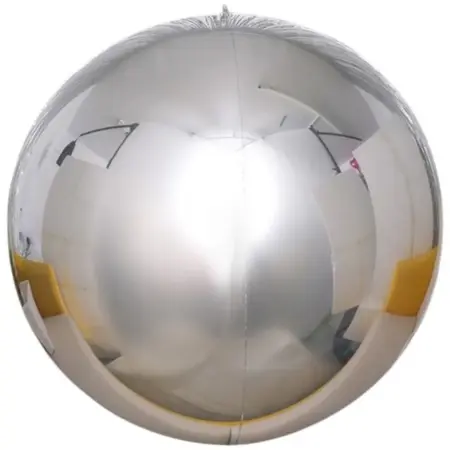 Надувной шар Сфера зеркальная, для фотозоны, цвет серебряный. KoroBoom Shop