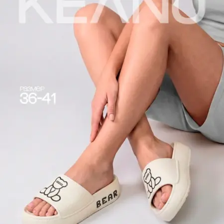 Шлепанцы пляжные на платформе пантолеты. RICH FAMILY