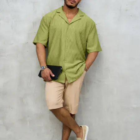 Рубашка летняя стильная old money. Kulibili
