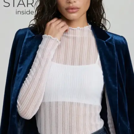 Нарядный лонгслив прозрачный в сетку. Сиберика