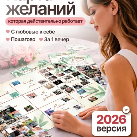 Карта желаний 2026 подарок подруге женщинам. MoonSun