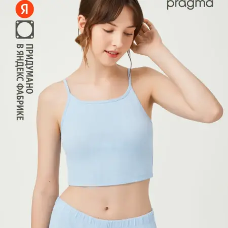 Майка домашняя пуантель, голубой. Яндекс Фабрика