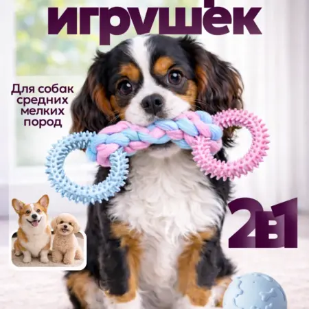 Игрушки для собак мелких пород 2 в 1. ИП Гавриляченко Е.Н.