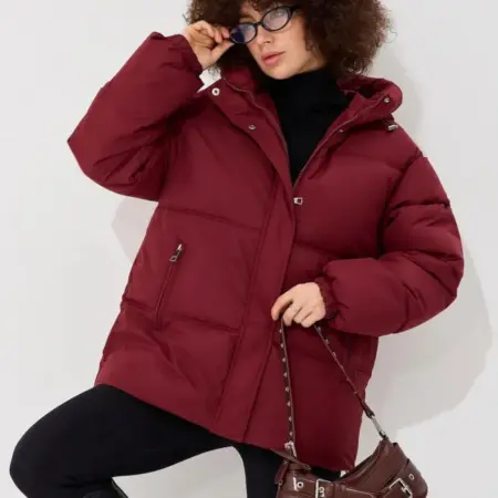 Куртка женская зимняя большие размеры с капюшоном. QBS.ru