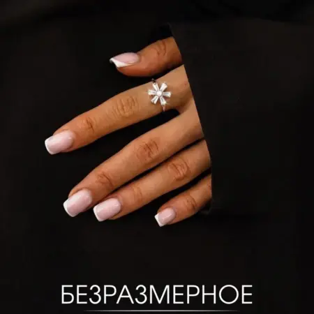 Кольцо безразмерное на фалангу бижутерия серебристое тонкое. ViLeSA