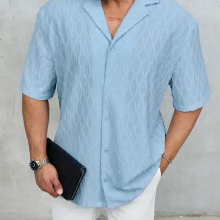 Рубашка летняя стильная old money. Kulibili