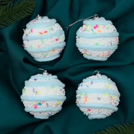 Набор ёлочных шаров "Маттео", новогодний декор, 4 шт. KoroBoom Shop