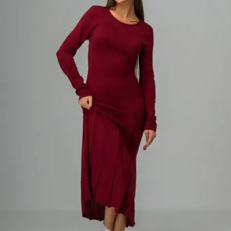 Платье вязаное длинное теплое. Happywear