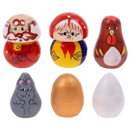 Пальчиковый кукольный театр Курочка ряба, набор из 6 фигурок. KoroBoom Shop