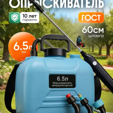 Опрыскиватель аккумуляторный садовый 6,5л. ИП Ероклинцев В.В.