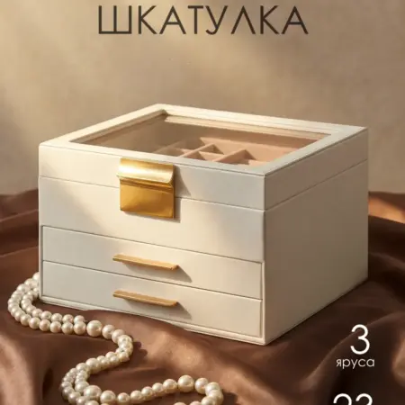 Шкатулка для украшений большая. Интернет Революция