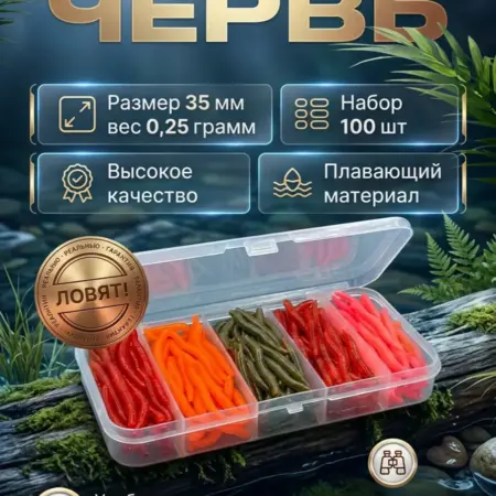 Черви для рыбалки искусственные. VKcompany