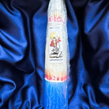 Свечи Иерусалимские бело-синие 33шт. 20 - 24 см. Архангелы