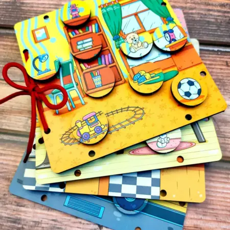 Игры на липучках для малышей 1+ Шнуровка развивающая Мой дом. Мир детских улыбок