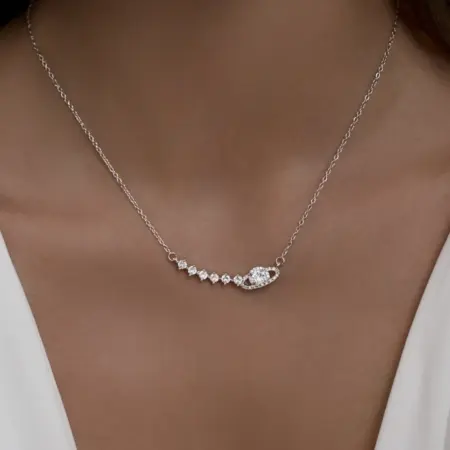 Колье на шею бижутерия цепочка с подвеской. TIFITY