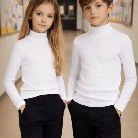 Водолазка детская в рубчик хлопок базовая. Сима-Ленд - Модный