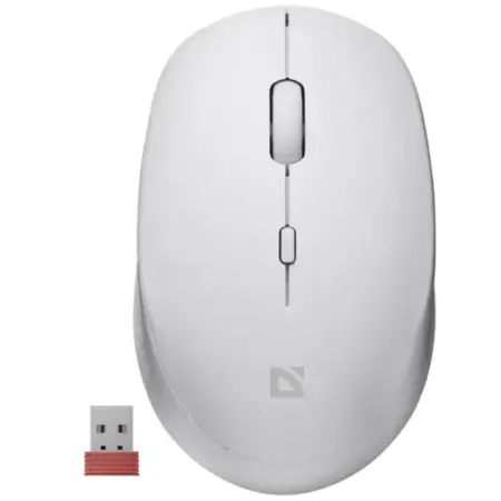 Мышь беспроводная Auris MB-027 бесшумная белая. ЭлектроЦентр