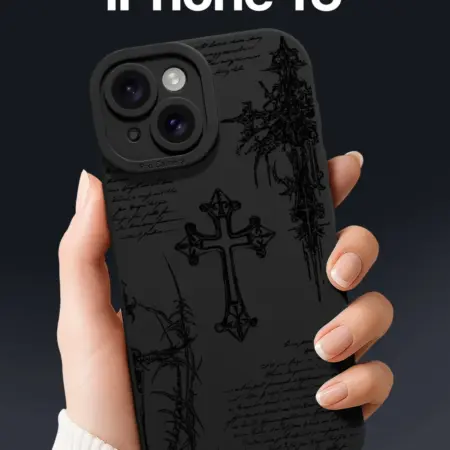Чехол на iPhone 15 с крестом. SCDesign