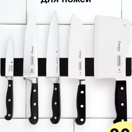 Магнитный держатель для ножей 30 см настенный, без сверления. Simple & Useful