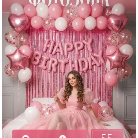 Воздушные шары на день рождения фотозона. Rimili