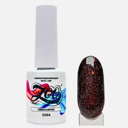 Гель-лак «Светлячок» 5204 светоотражающий, 8г. NAILBOX SHOP
