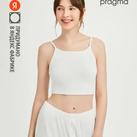 Майка домашняя пуантель, белый. Яндекс Фабрика