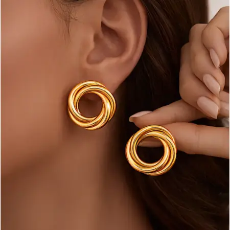 Серьги бижутерия крупные. TIFITY